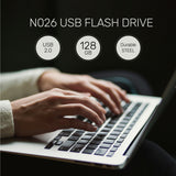 ARIZONE 128GB USB Flash Drive Super Speed 2.0 USB Type-A Connector, Silver