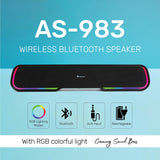 ARIZONE AS-983 Portable Wireless Bluetooth Speaker for Gaming and Music with RGB Lights