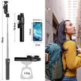 ARIZONE Selfie Stick Tripod,70cm Extendable Phone Tripod Stand for iPhone/Android Phone, Travel Tripod with Remote, Portable and Compact Compatible With Most Android & IPhone IOS Device