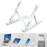 Adjustable Laptop Stand, Portable Aluminium Laptop Riser Laptop Holder for Desk, Foldable Ventilated Cooling Computer Support Stand for Apple MacBook Pro/Air, HP, Sony, Dell, Notebook Stand and more