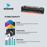 Arizone Toner Cartridge Replacement for HP 205A CF530A CF531A CF532A CF533A Work for HP Color LaserJet Pro M154 M154A M154NW MFP M180N M180FW M180NW M181 M181FW Black Page Yield: 1.100 pages
